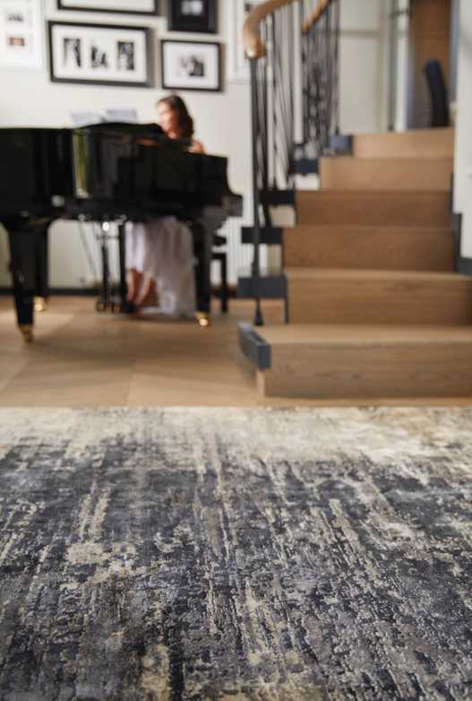 blue and grey rug