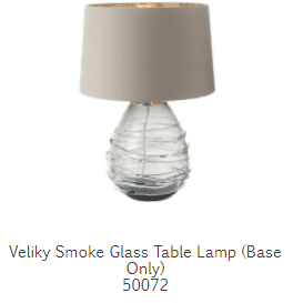 Glass round bowl table lamp Thistlegrey Interiors